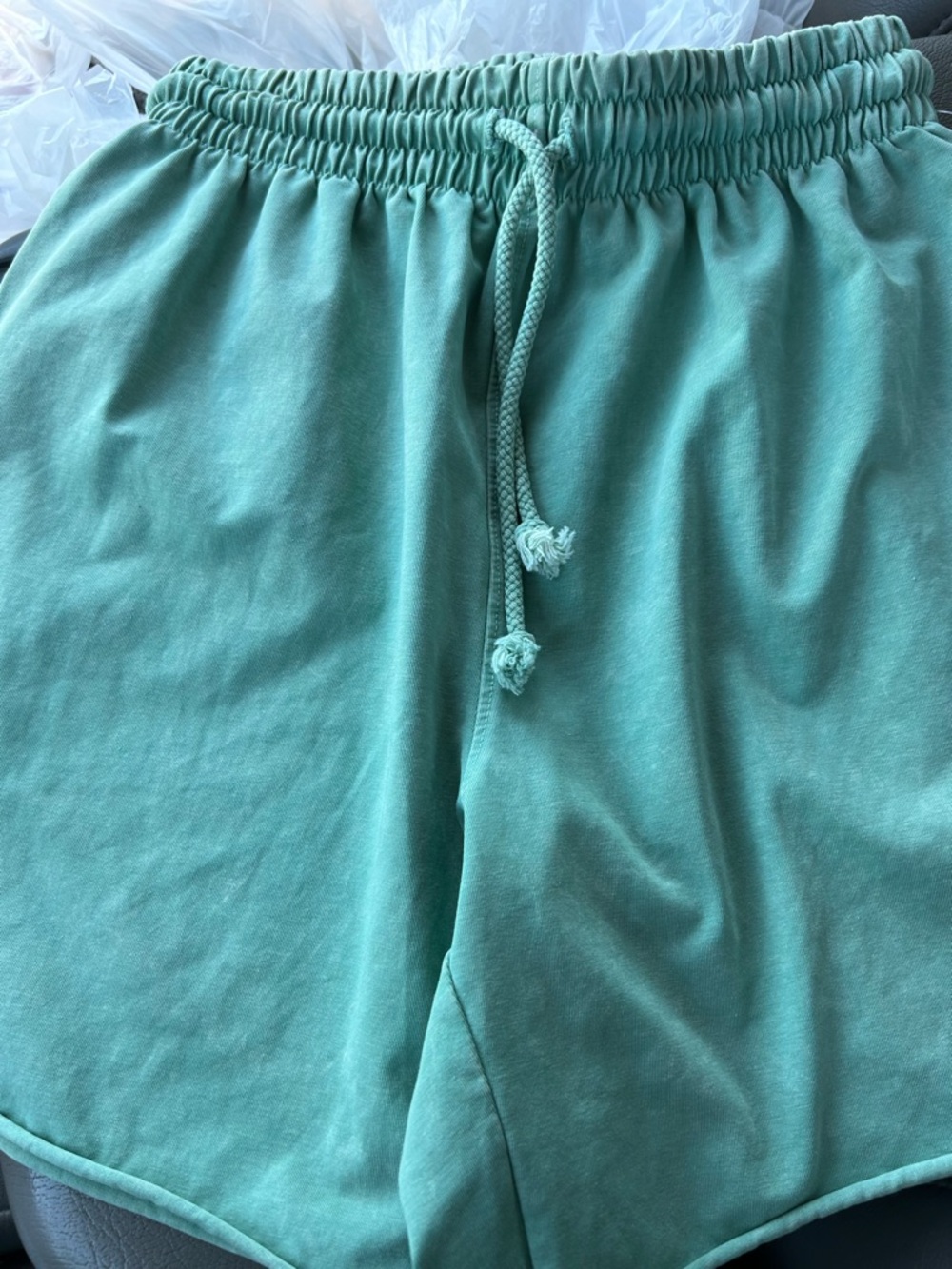 Free People Mint Green Elastic Waist Athletic Shorts